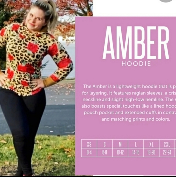 Lularoe Breast Cancer Awareness Cheetah Amber Hoodie S NWT UNICORN 🦄 - Picture 5 of 5